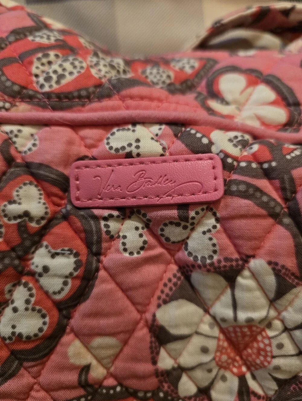 Vera Bradley Pink Floral Quilted Tote
